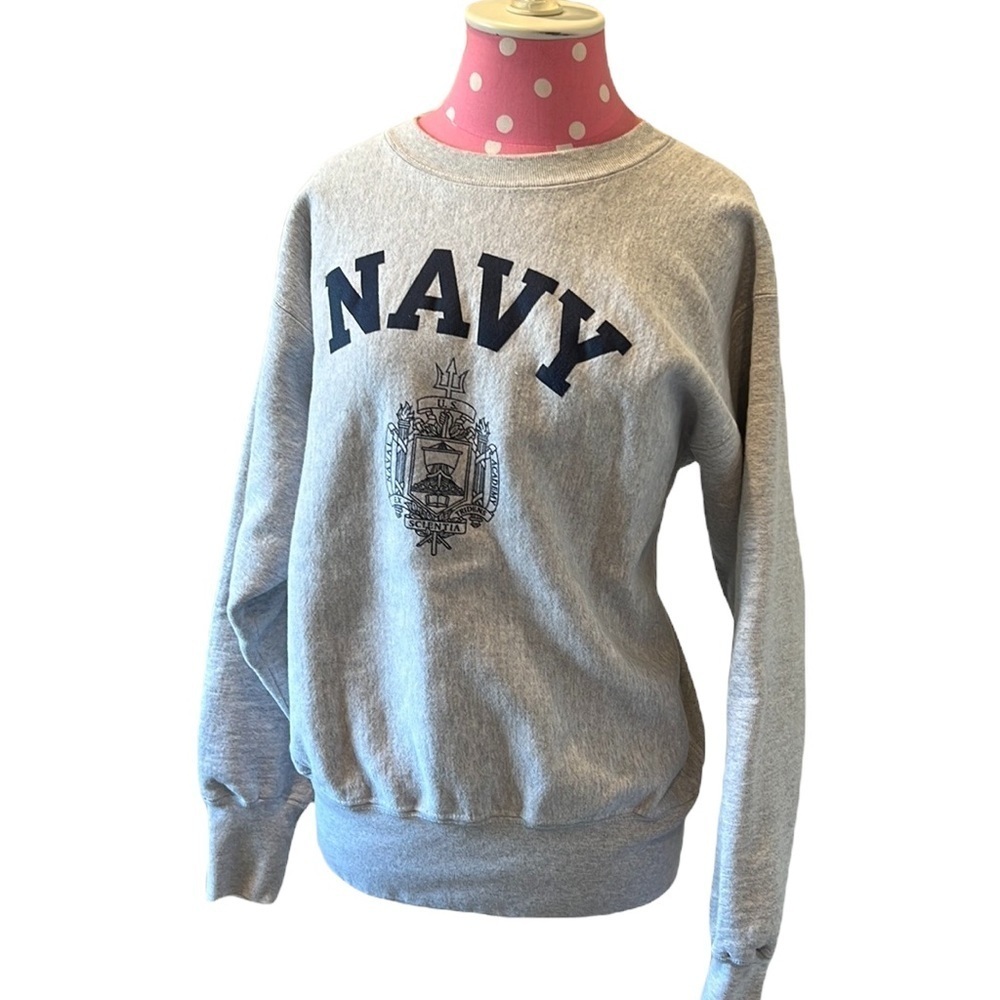 NAVY GREY SWEATSHIRT size small